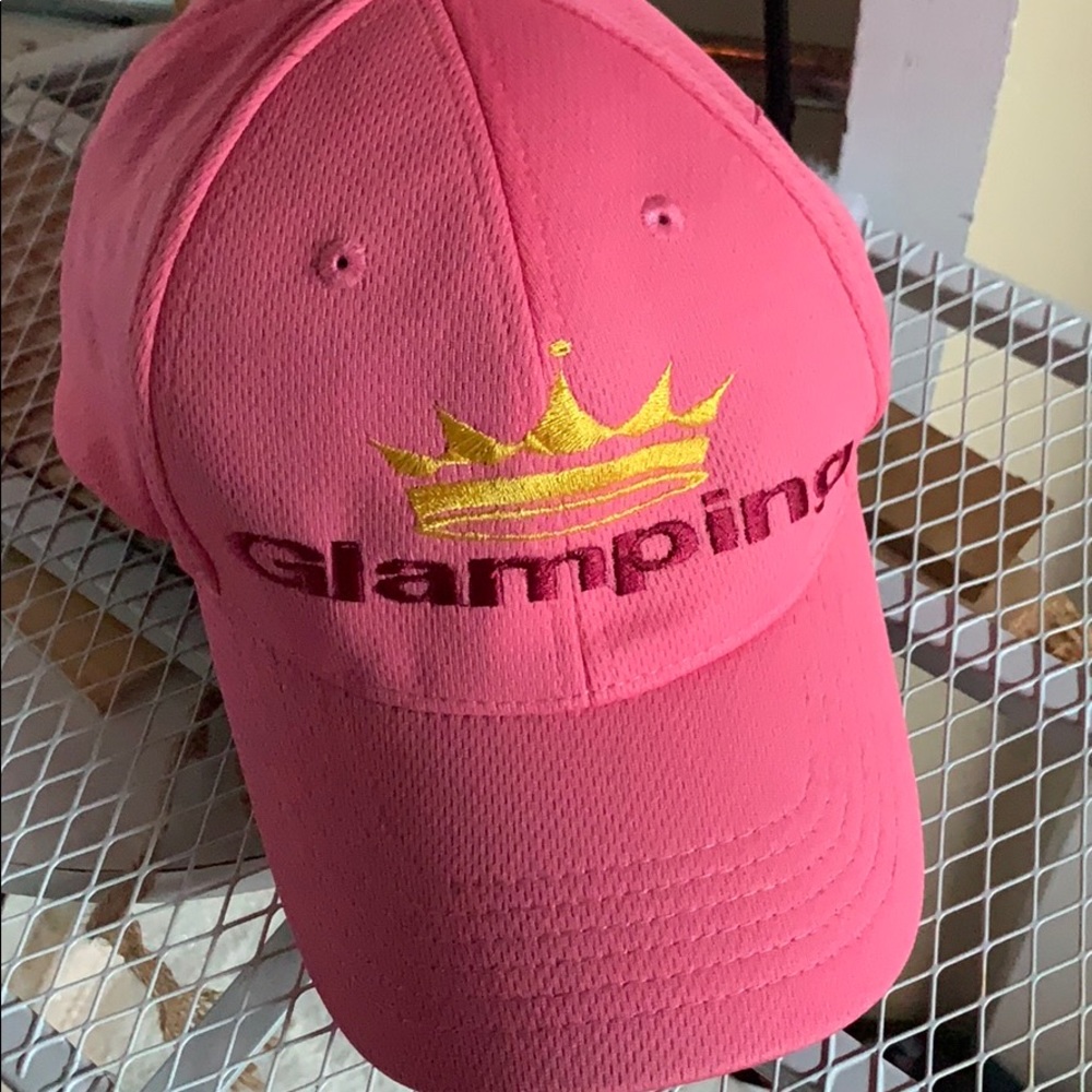 New!!! Pink glamping cap